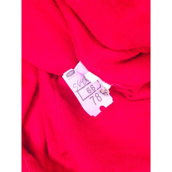 EILEEN FISHER Oversize Merino Wool Sweater Womens MED Red Hi Lo Hem Lagenlook - Picture 6 of 6